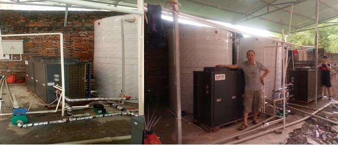 泰來(lái)職業(yè)學(xué)校15噸空氣能熱水工程